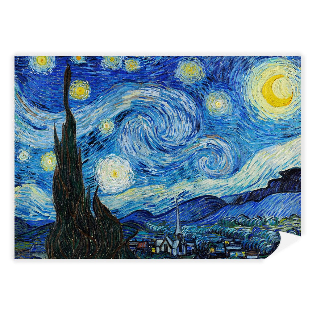 The Starry Night - Vincent van Gogh Art Print A4 (21 x 29.7cm) / Print Only / No Border from our Australian Made Framed Wall Art, Prints & Posters collection by Profile Products (Australia) Pty Ltd