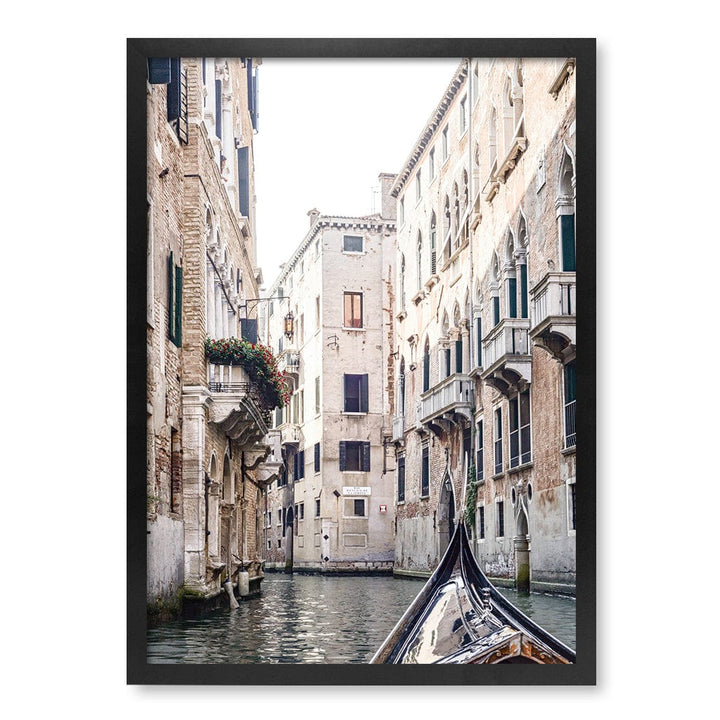 Venice Gondola 2 Modern Wall Art Print A4 (21 x 29.7cm) / Matte Black Frame / No Border from our Australian Made Framed Wall Art, Prints & Posters collection by Profile Products (Australia) Pty Ltd