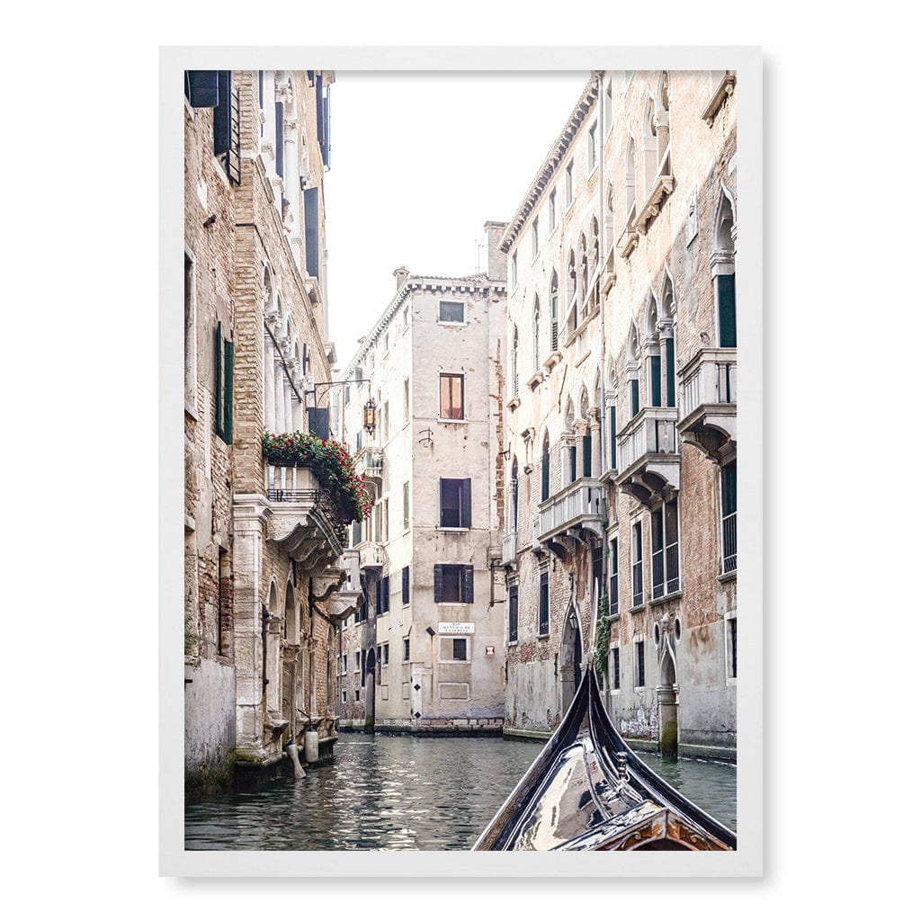 Venice Gondola 2 Modern Wall Art Print A4 (21 x 29.7cm) / Matte White Frame / No Border from our Australian Made Framed Wall Art, Prints & Posters collection by Profile Products (Australia) Pty Ltd