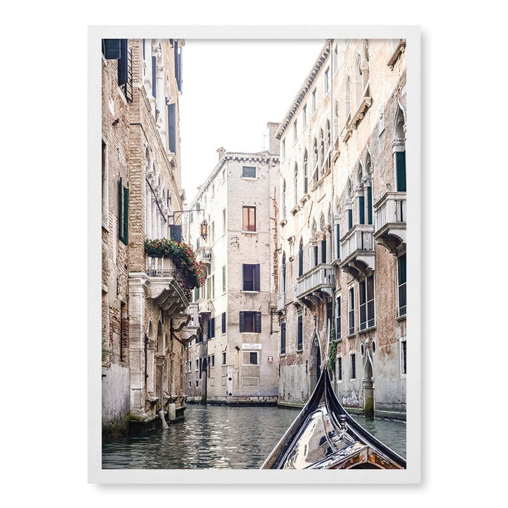 Venice Gondola 2 Modern Wall Art Print A4 (21 x 29.7cm) / Matte White Frame / No Border from our Australian Made Framed Wall Art, Prints & Posters collection by Profile Products (Australia) Pty Ltd