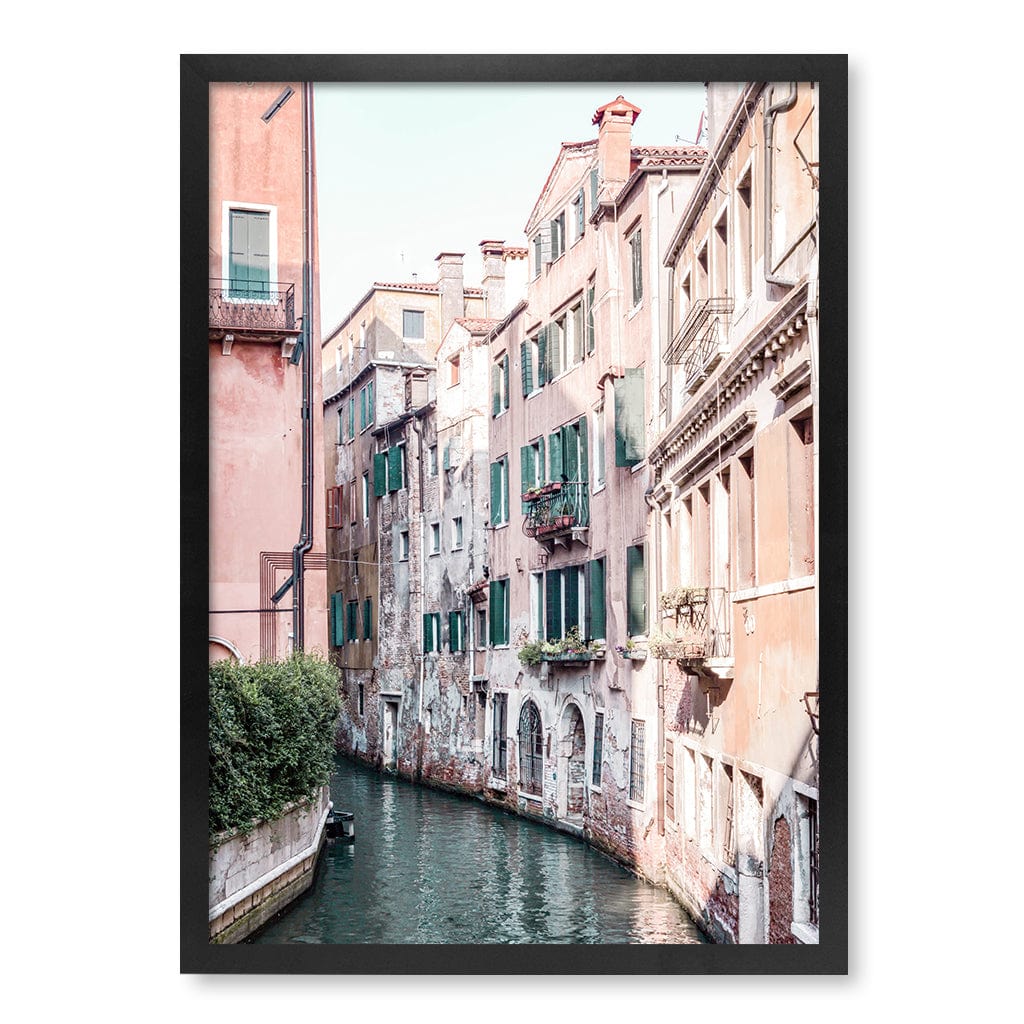 Venice Pastel Modern Wall Art Print A4 (21 x 29.7cm) / Matte Black Frame / No Border from our Australian Made Framed Wall Art, Prints & Posters collection by Profile Products (Australia) Pty Ltd