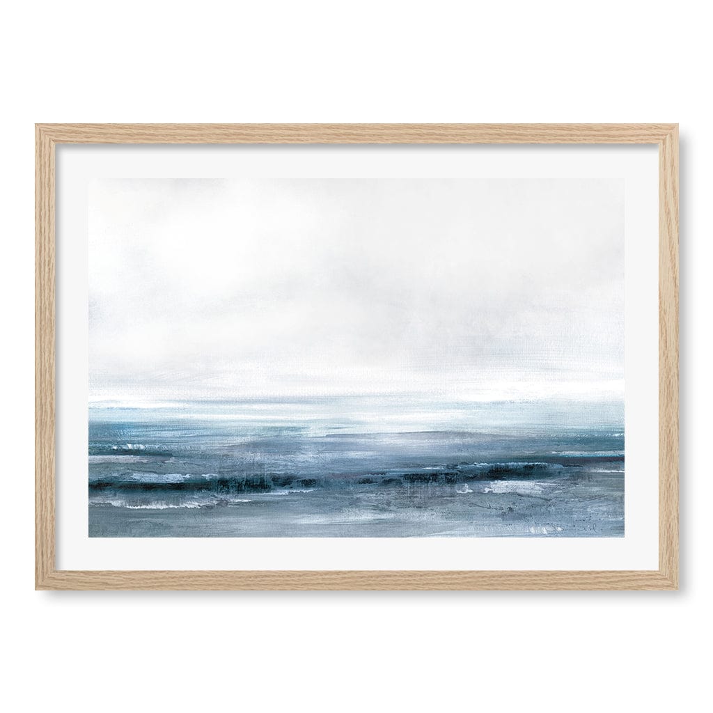 Water Abstract Wall Art Print by Dan Hobday A4 (21 x 29.7cm) / Natural Oak Frame / White Border from our Australian Made Framed Wall Art, Prints & Posters collection by Profile Products (Australia) Pty Ltd