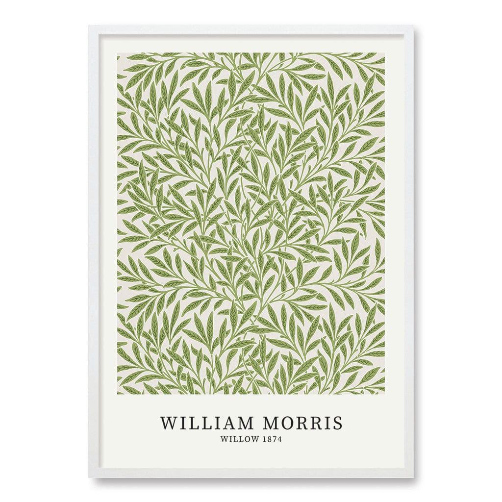 Willow Pattern Wall Art Print A1 (59.4 x 84.1cm) / Matte White Frame / No Border from our Australian Made Wall Art collection by Profile Australia