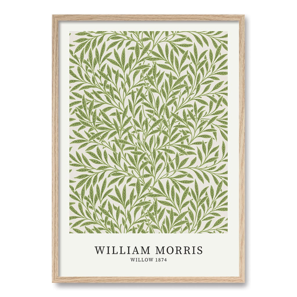 Willow Pattern Wall Art Print A1 (59.4 x 84.1cm) / Natural Oak Frame / No Border from our Australian Made Wall Art collection by Profile Australia