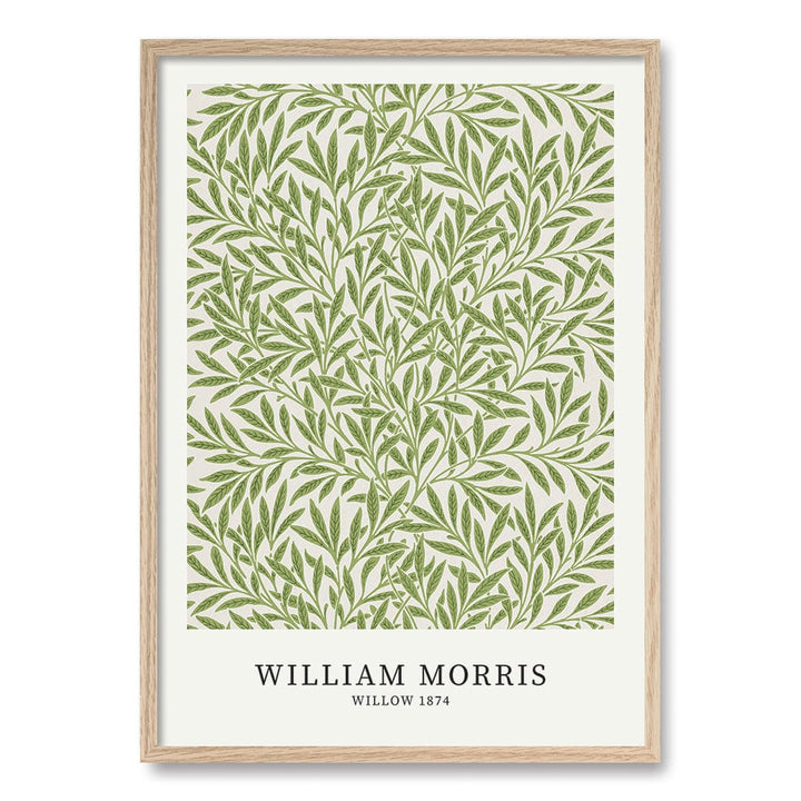 Willow Pattern Wall Art Print A1 (59.4 x 84.1cm) / Natural Oak Frame / No Border from our Australian Made Wall Art collection by Profile Australia