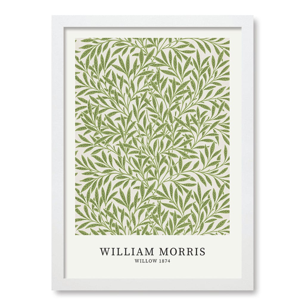 Willow Pattern Wall Art Print A3 (29.7 x 42cm) / Matte White Frame / No Border from our Australian Made Wall Art collection by Profile Australia