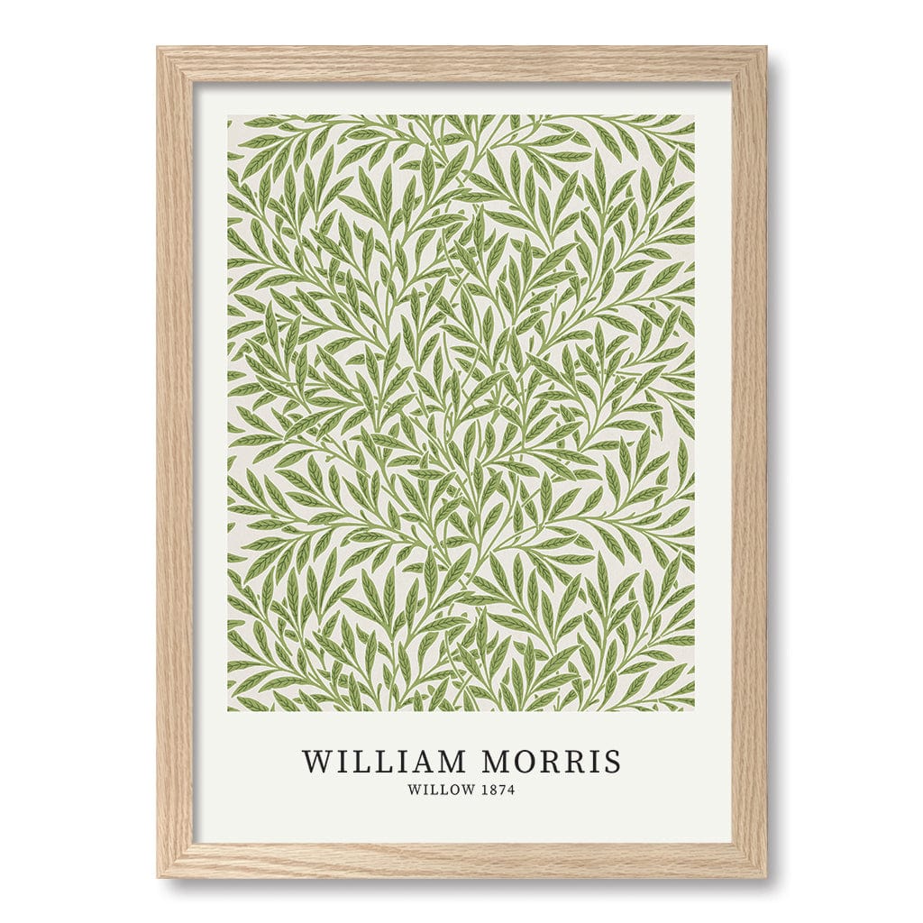 Willow Pattern Wall Art Print A3 (29.7 x 42cm) / Natural Oak Frame / No Border from our Australian Made Wall Art collection by Profile Australia