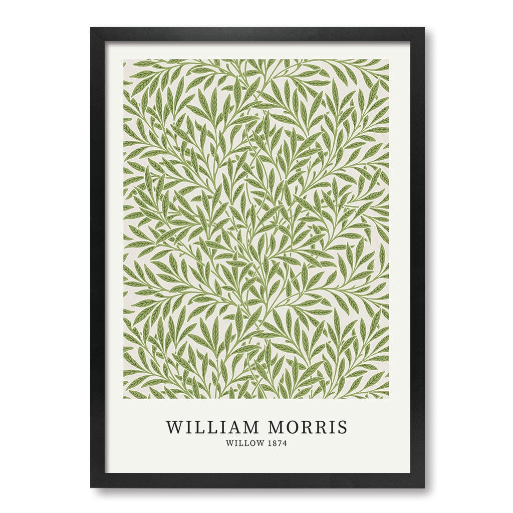 Willow Pattern - William Morris Floral Art Print A4 (21 x 29.7cm) / Matte Black Frame / No Border from our Australian Made Framed Wall Art, Prints & Posters collection by Profile Products (Australia) Pty Ltd