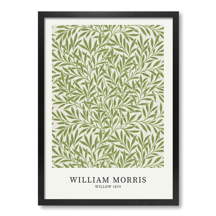 Willow Pattern - William Morris Floral Art Print A4 (21 x 29.7cm) / Matte Black Frame / No Border from our Australian Made Framed Wall Art, Prints & Posters collection by Profile Products (Australia) Pty Ltd