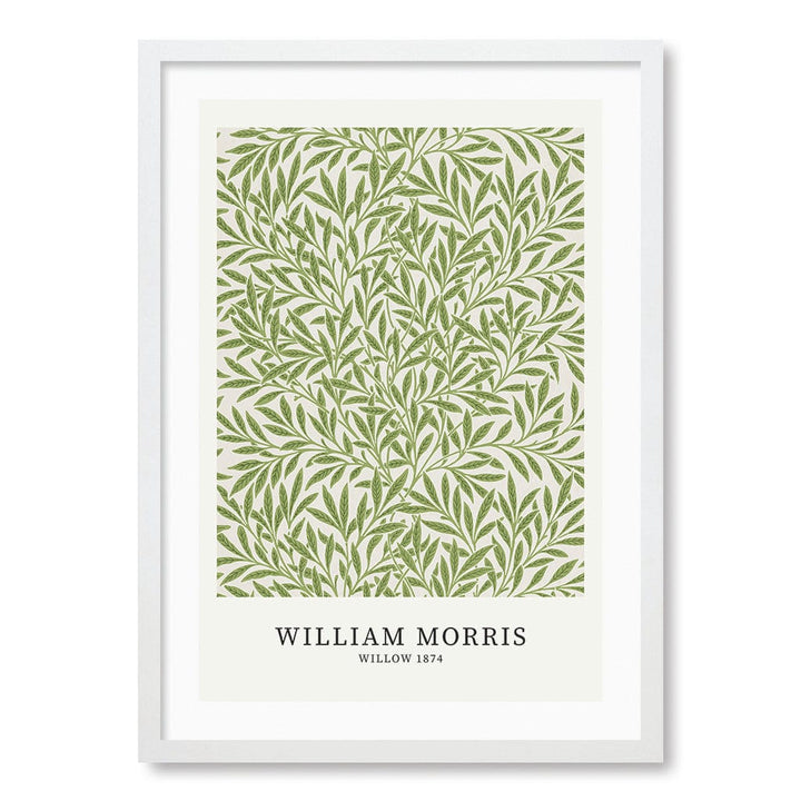 Willow Pattern - William Morris Floral Art Print A4 (21 x 29.7cm) / Matte White Frame / White Border from our Australian Made Framed Wall Art, Prints & Posters collection by Profile Products (Australia) Pty Ltd