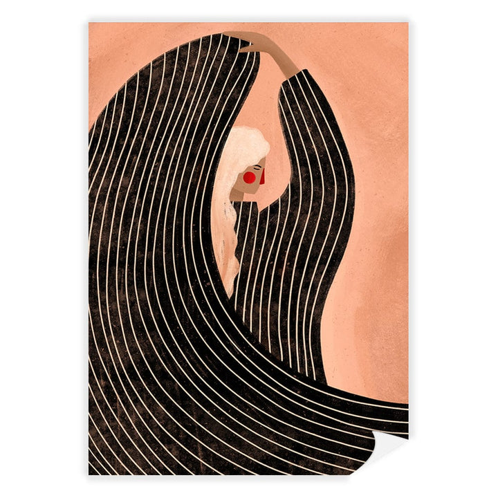 Woman in Black Dress Modern Wall Art Print by Bea Muller A4 (21 x 29.7cm) / Print Only / No Border from our Australian Made Framed Wall Art, Prints & Posters collection by Profile Products (Australia) Pty Ltd