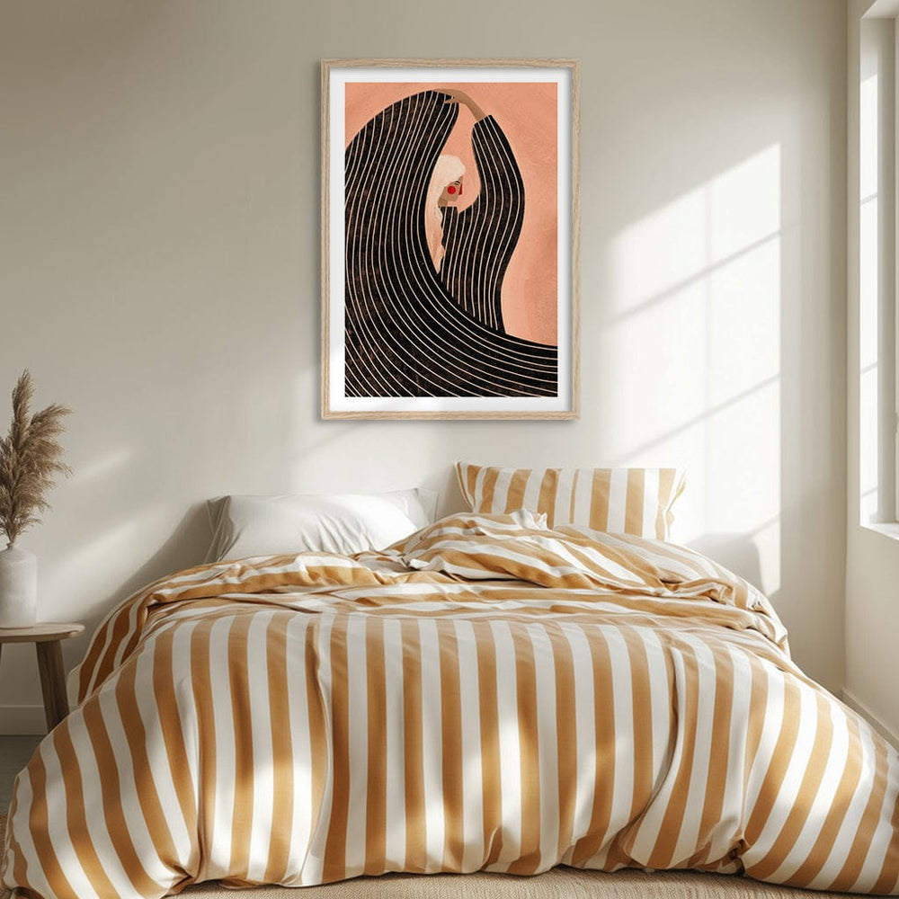 Woman in Black Dress Modern Wall Art Print by Bea Muller from our Australian Made Framed Wall Art, Prints & Posters collection by Profile Products (Australia) Pty Ltd