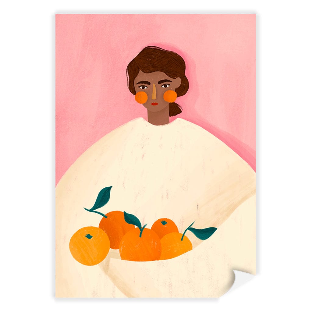 Woman With Oranges Modern Wall Art Print by Bea Muller A4 (21 x 29.7cm) / Print Only / No Border from our Australian Made Framed Wall Art, Prints & Posters collection by Profile Products (Australia) Pty Ltd