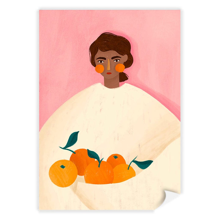 Woman With Oranges Modern Wall Art Print by Bea Muller A4 (21 x 29.7cm) / Print Only / No Border from our Australian Made Framed Wall Art, Prints & Posters collection by Profile Products (Australia) Pty Ltd
