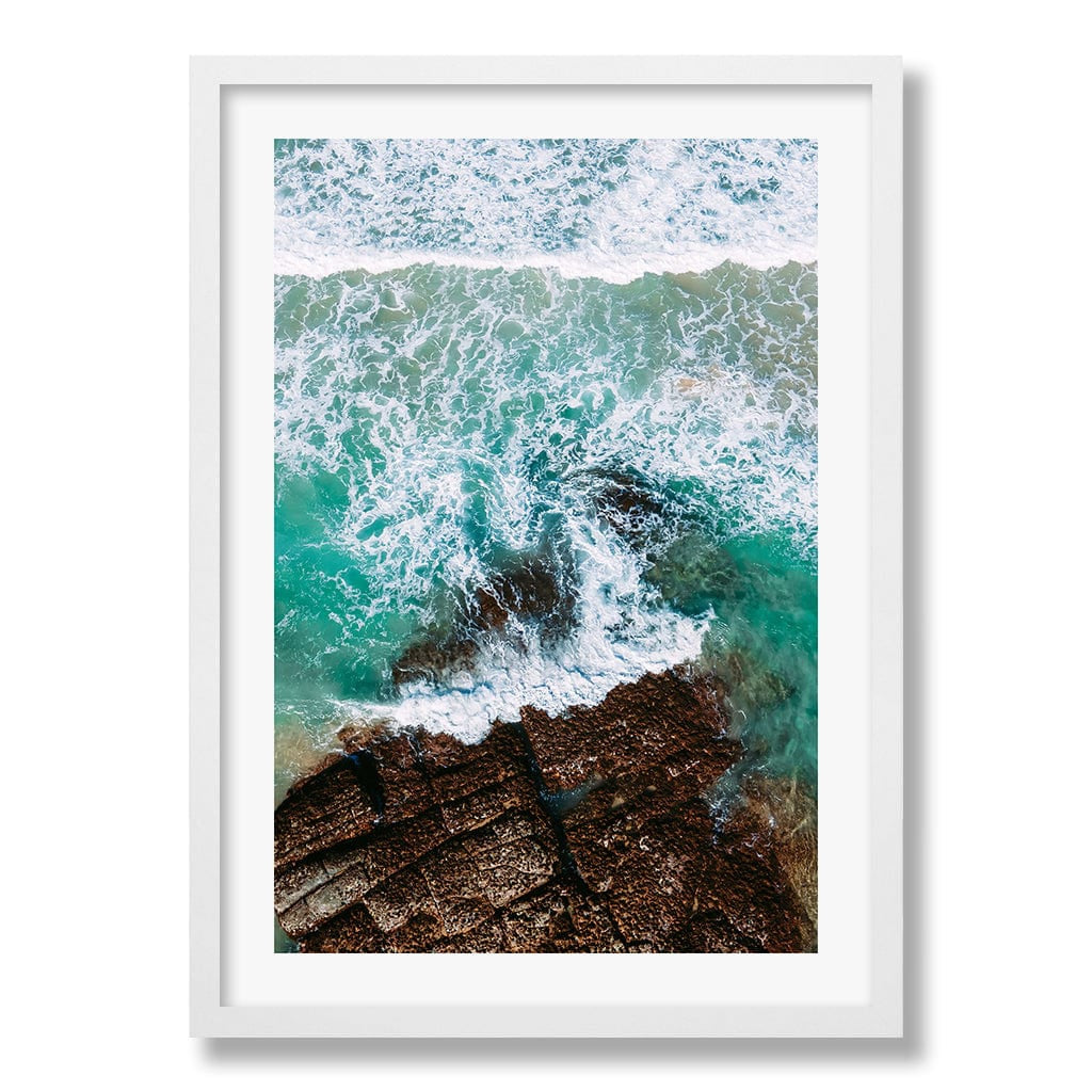 Aqua Rocks 3 Point Cartwright Wall Art Print from our Australian Made Framed Wall Art, Prints & Posters collection by Profile Products Australia