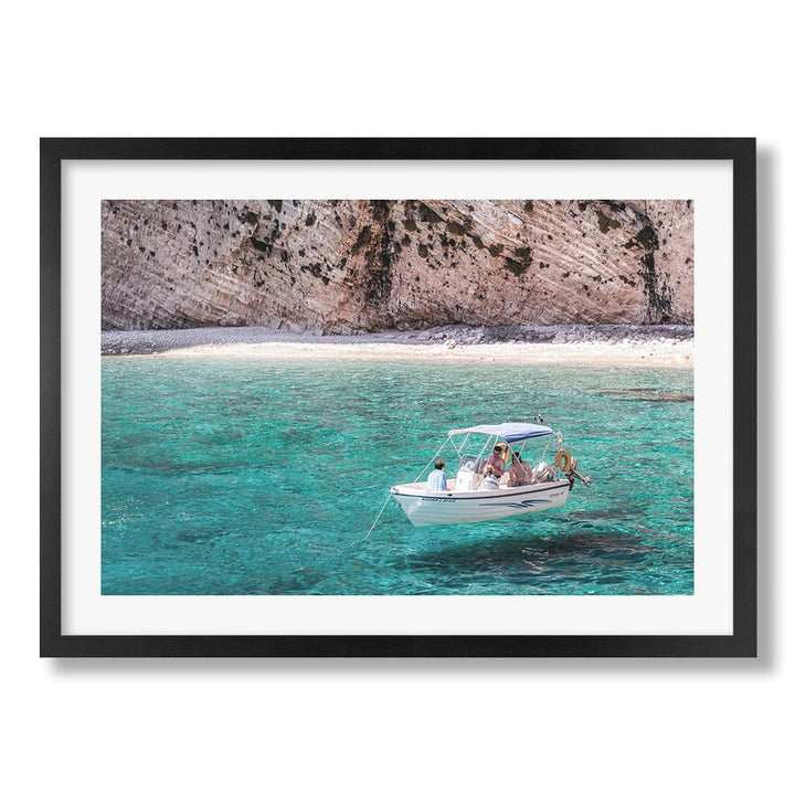 Boat in Emerald Waters Wall Art Print from our Australian Made Framed Wall Art, Prints & Posters collection by Profile Products Australia