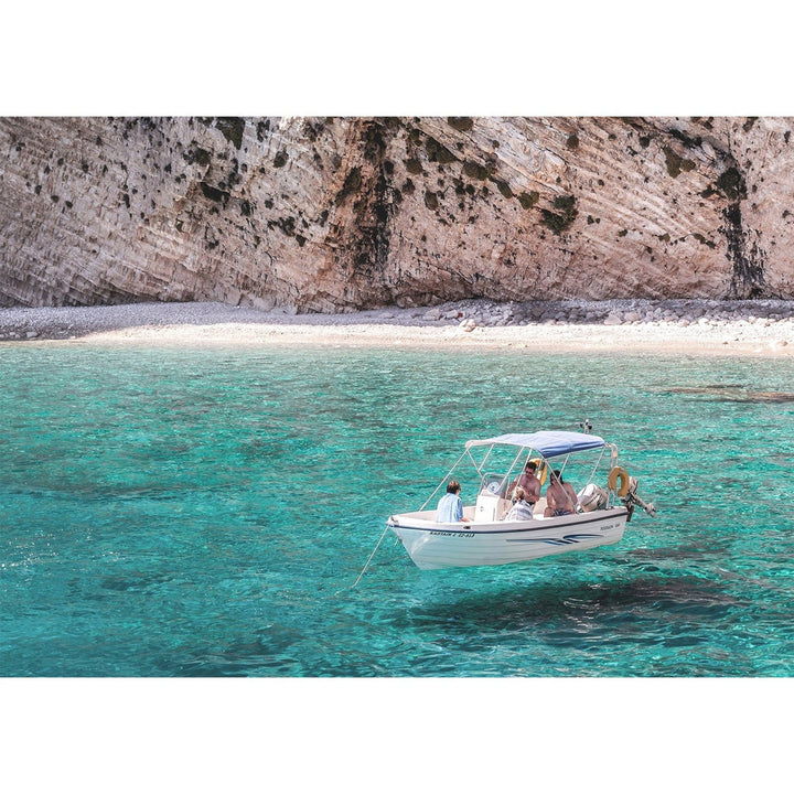 Boat in Emerald Waters Wall Art Print from our Australian Made Framed Wall Art, Prints & Posters collection by Profile Products Australia