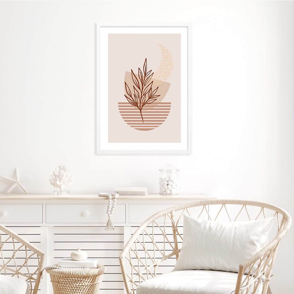 Boho Plant Lines Three Wall Art Print from our Australian Made Framed Wall Art, Prints & Posters collection by Profile Products Australia
