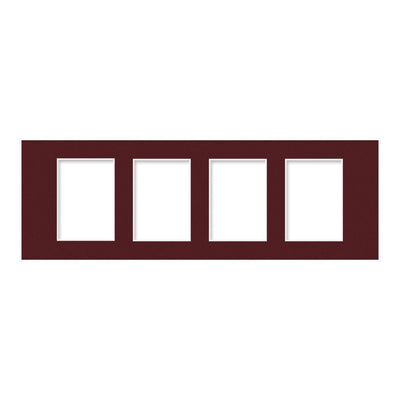 Burgundy Maroon Mat Board 10x30in (25x76cm) to suit four 5x7in (13x18cm) images from our Custom Cut Mat Boards collection by Profile Products Australia