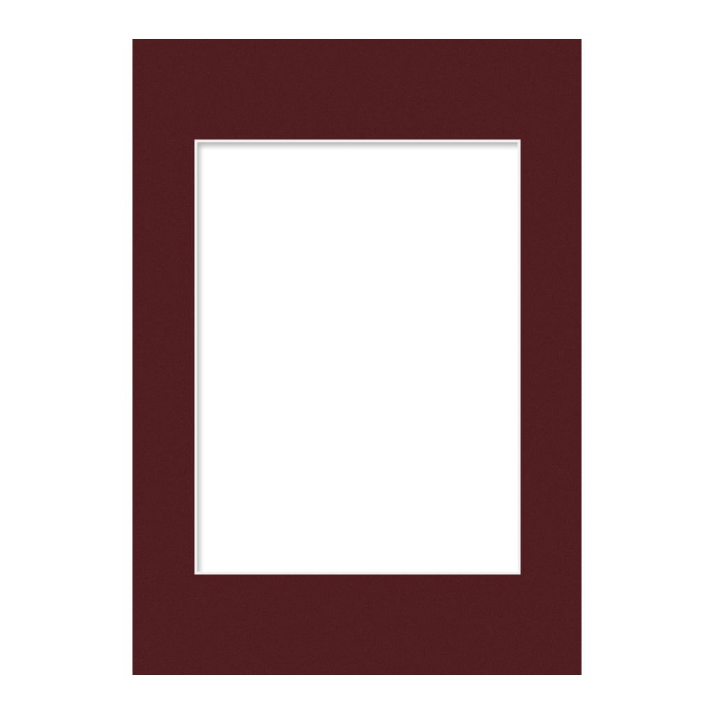 Burgundy Maroon Mat Board A4 (21x30cm) to suit 6x8in (15x20cm) image from our Custom Cut Mat Boards collection by Profile Products Australia