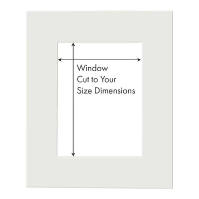 Custom Cut-to-Size Mat Board Fabric White / 8x10in (20x25cm) / Custom Window Size (Add Dimensions to Order Notes) from our Custom Cut Mat Boards collection by Profile Products Australia