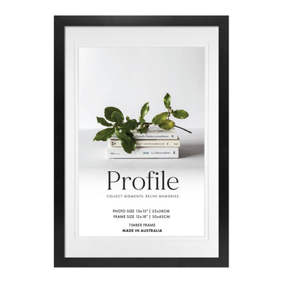 Elegant Deluxe Black Photo Frame 13x18in (33x46cm) to suit 10x15in (25x38cm) image from our Australian Made Picture Frames collection by Profile Products Australia