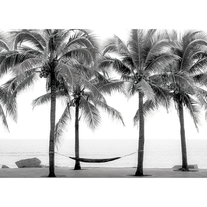 Hammock and Palms B&W Wall Art Print from our Australian Made Framed Wall Art, Prints & Posters collection by Profile Products Australia