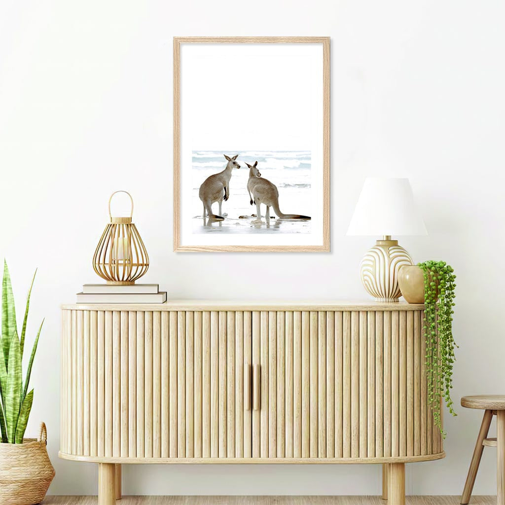 Kangaroo Couple Wall Art Print from our Australian Made Framed Wall Art, Prints & Posters collection by Profile Products Australia
