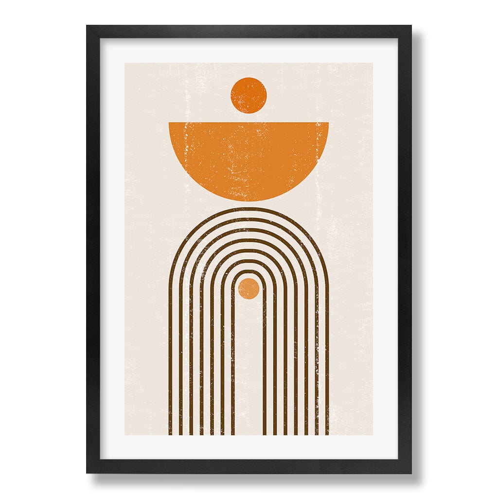 Orange Boho Sun Arch Wall Art Print from our Australian Made Framed Wall Art, Prints & Posters collection by Profile Products Australia