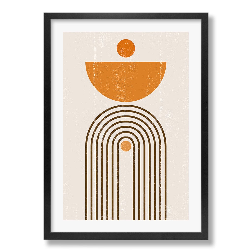 Orange Boho Sun Arch Wall Art Print from our Australian Made Framed Wall Art, Prints & Posters collection by Profile Products Australia