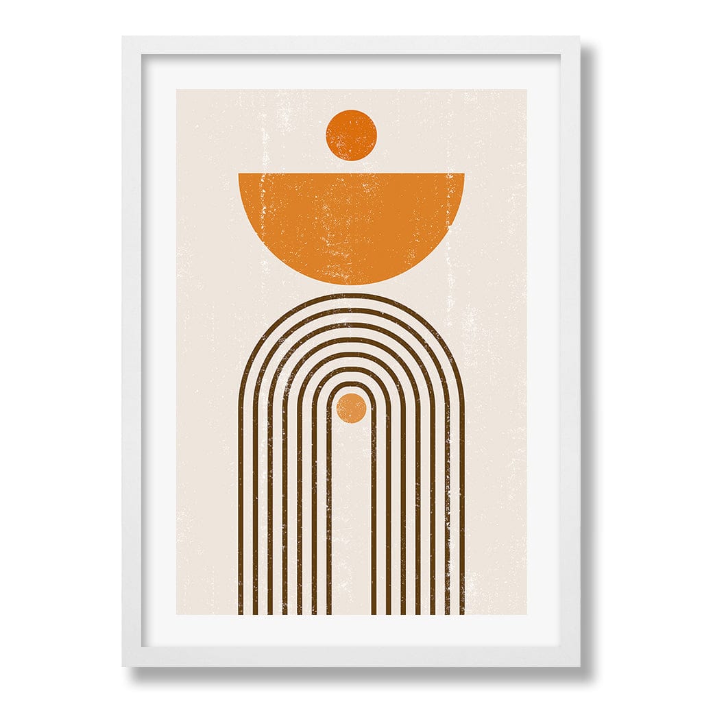 Orange Boho Sun Arch Wall Art Print from our Australian Made Framed Wall Art, Prints & Posters collection by Profile Products Australia