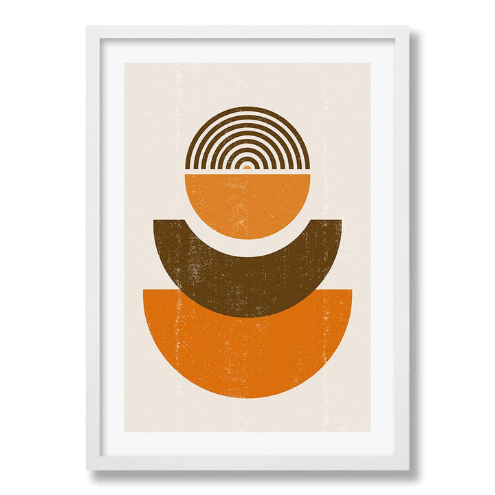 Orange Boho Sun Shapes Wall Art Print from our Australian Made Framed Wall Art, Prints & Posters collection by Profile Products Australia