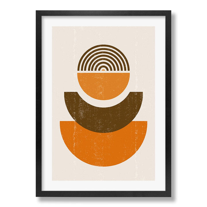 Orange Boho Sun Shapes Wall Art Print from our Australian Made Framed Wall Art, Prints & Posters collection by Profile Products Australia