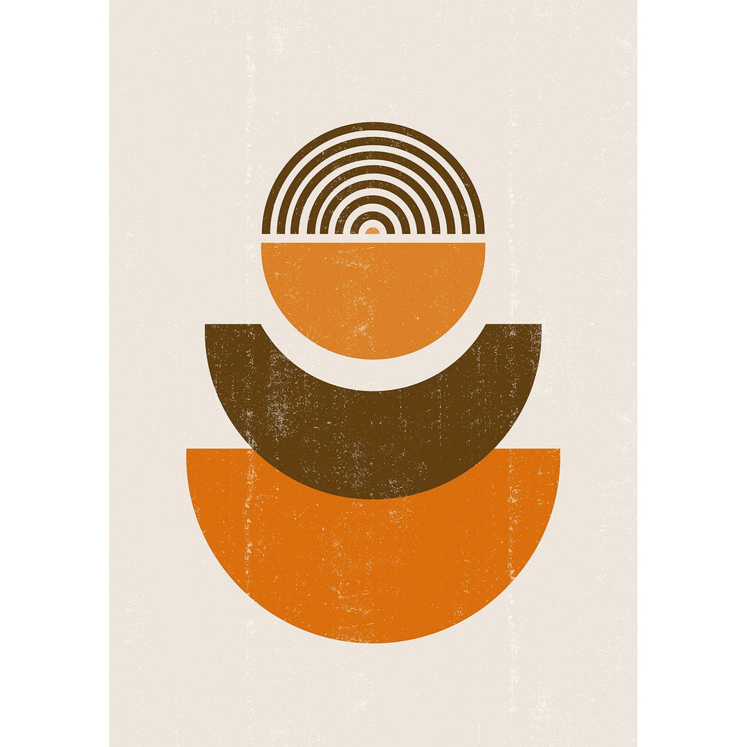 Orange Boho Sun Shapes Wall Art Print from our Australian Made Framed Wall Art, Prints & Posters collection by Profile Products Australia