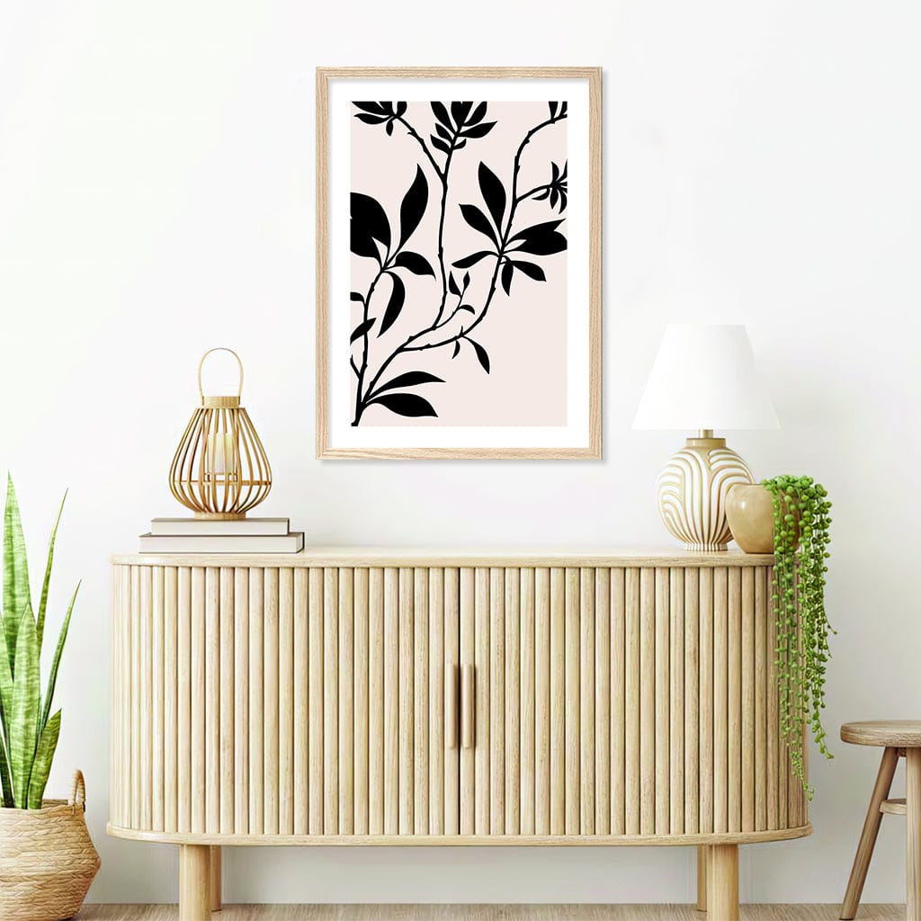 Silhouette Branch Leaves Day Wall Art Print from our Australian Made Framed Wall Art, Prints & Posters collection by Profile Products Australia