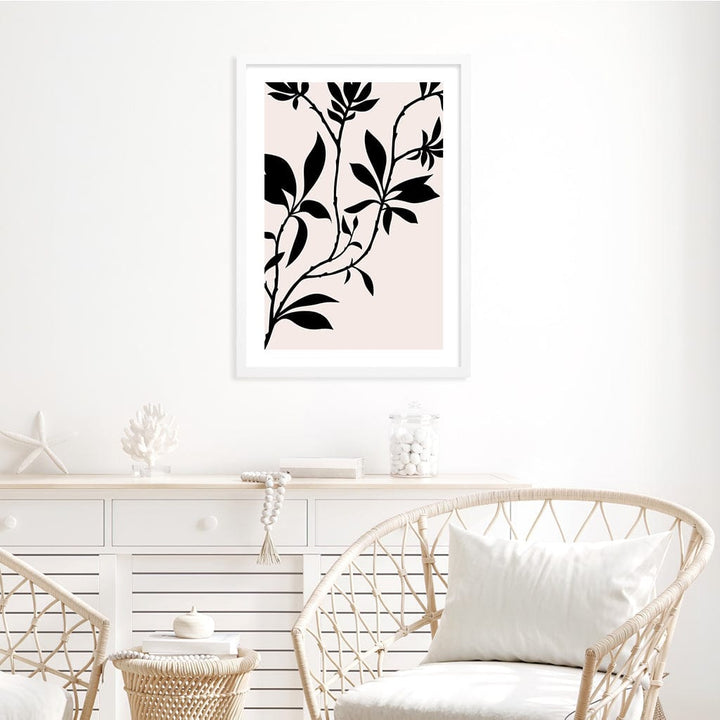 Silhouette Branch Leaves Day Wall Art Print from our Australian Made Framed Wall Art, Prints & Posters collection by Profile Products Australia