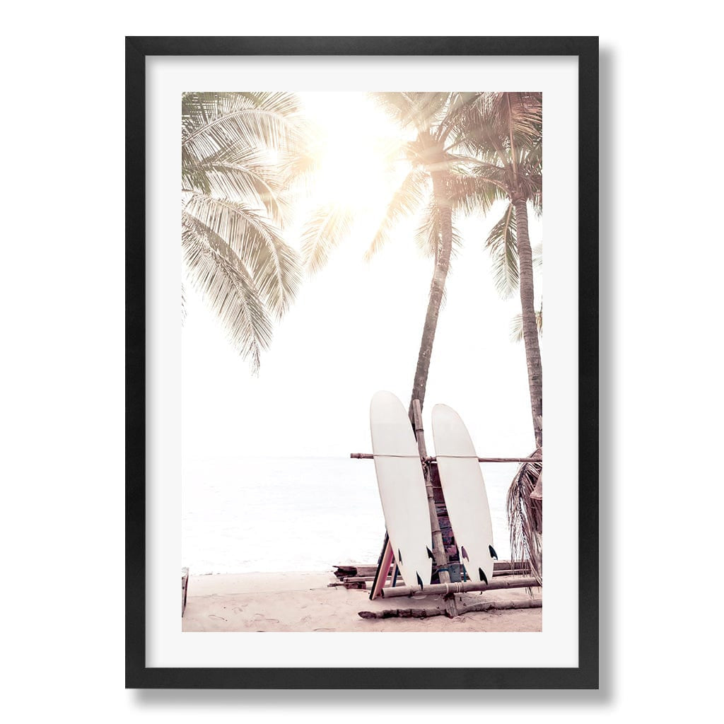 Surfboard Sunrise Wall Art Print from our Australian Made Framed Wall Art, Prints & Posters collection by Profile Products Australia