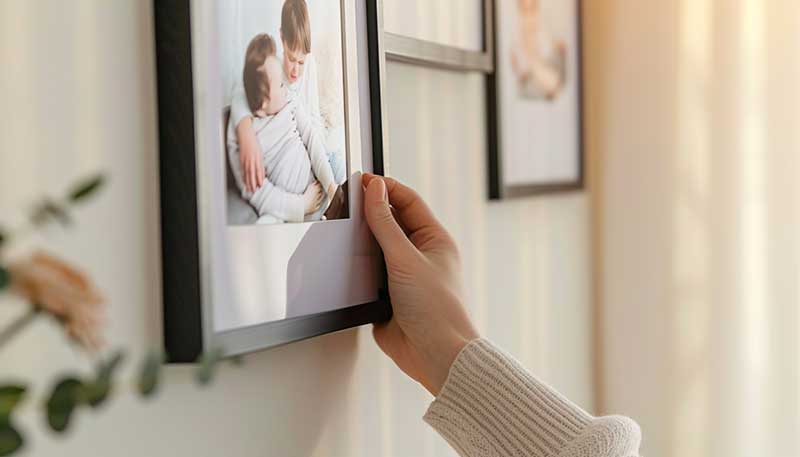 hanging frame on a wall