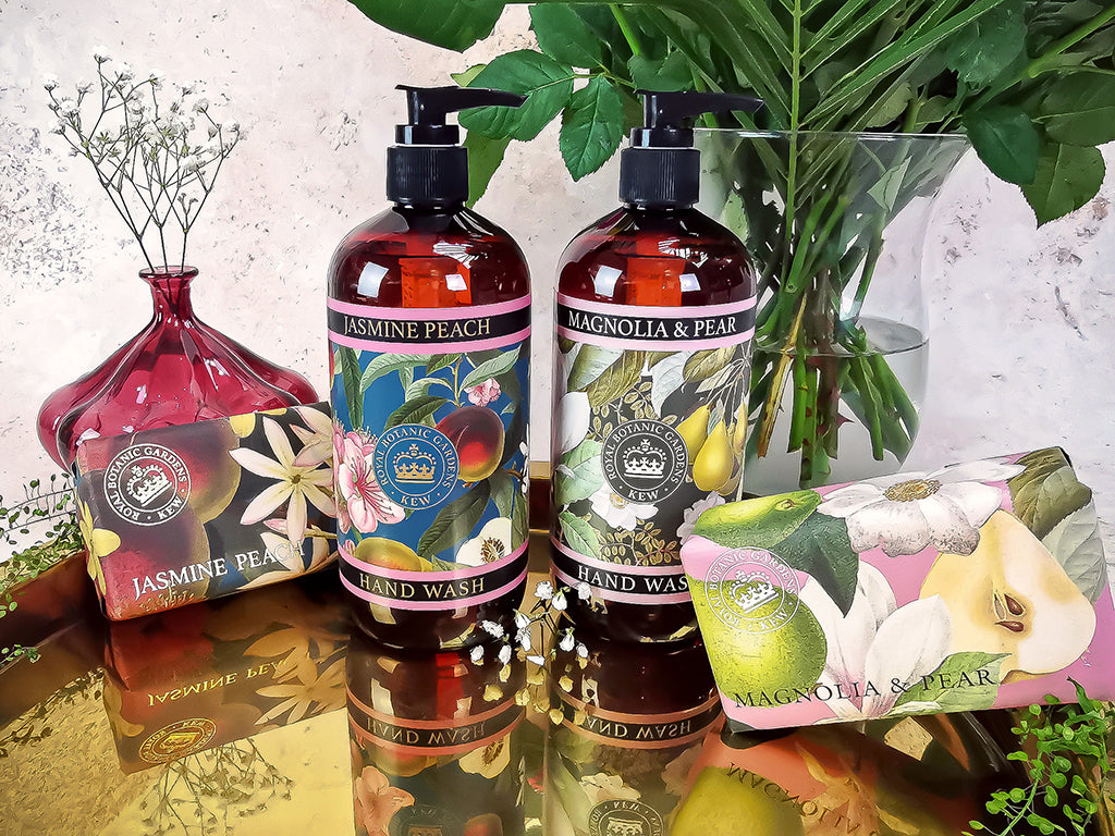 Collection of Kew Gardens Liquid Washes and Bar Soaps
