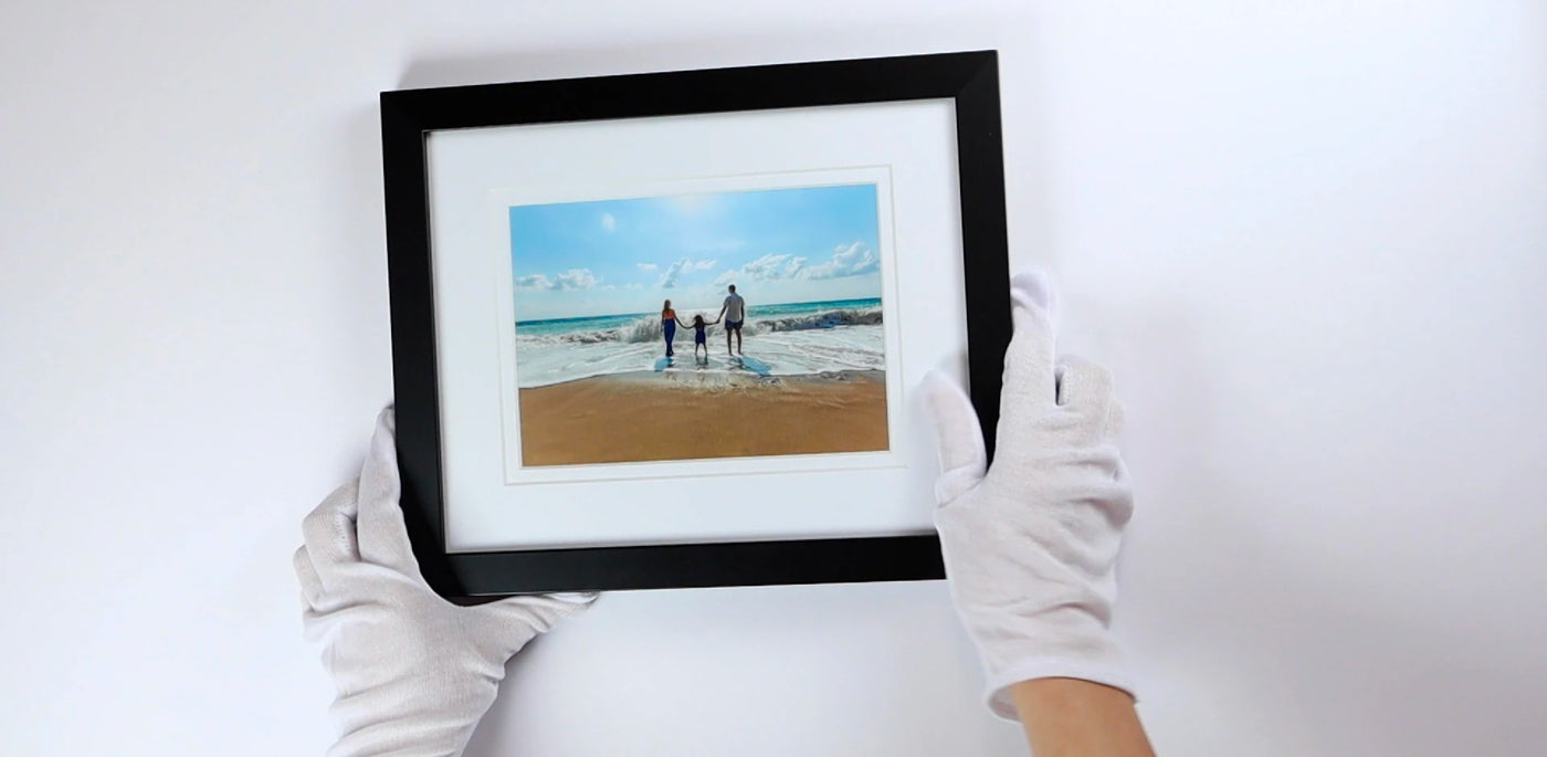 How to insert photos into a matted photo frame. Our step by step guide.