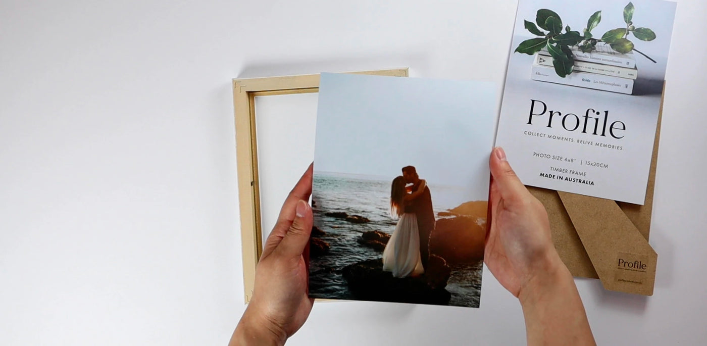 How to insert a photo into an unmatted photo frame