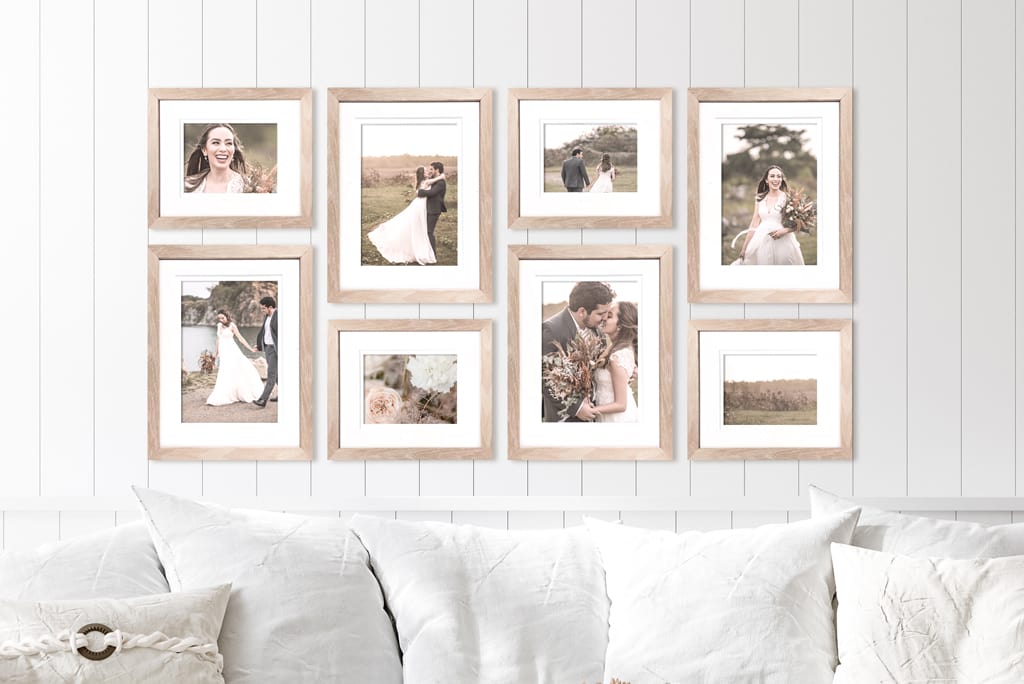 Living Room Wall Display of Frames