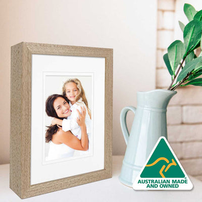 gallery box photo frame in victorian ash 8x10 to 5x7