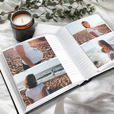 Photo Album With Sleeves for 8x10 Photos, Leather Slip in Photo Album for  20x25cm Photos, Photo Book for Family, Baby or Weddings Photos 