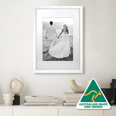 wedding photo in white a2 to a3 frame