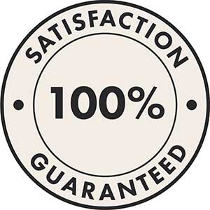 Photo album satisfaction guarantee logo