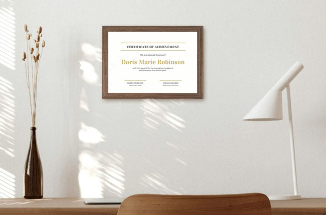 certificate photo frame