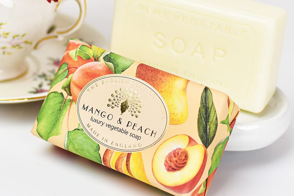 mango peach soap bar