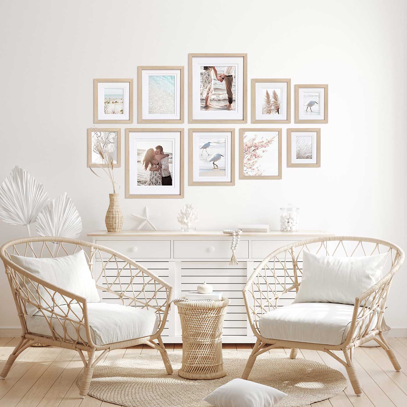 gallery wall frame set polar birch timber