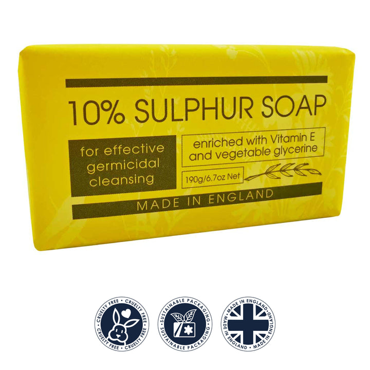 10% Sulphur Soap Bar from our Luxury Bar Soap collection by The English Soap Company